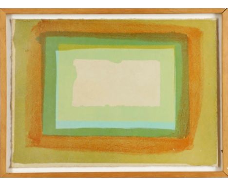 SIR HOWARD HODGKIN, CH, CBE (1932-2017). WINDOW (`MORE INDIAN VIEWS`). Colour lithograph, 1976, published by Barnard Jacobson