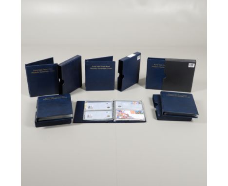 ALBUMS OF COIN &amp; NOTE COVERS - STAMP INTEREST, SOME SILVER. Six albums of note and coin covers, including silver Pillar t