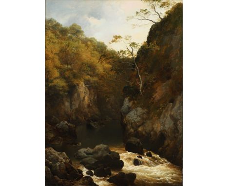 EDMUND MARRINER GILL (1820-1894). ON THE CONWAY, NORTH WALES. Signed and dated 1863, oil on panel 39.5 x 29.5cm. *CR Some lig