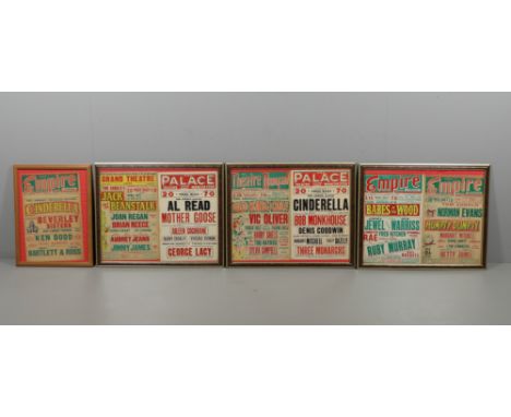 VINTAGE THEATRE POSTERS - EMPIRE LIVERPOOL, NOTTINGHAM, NEWCASTLE &amp; MANCHESTER. Including a single poster for the Moss Em