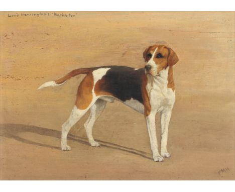 FRANCES MABEL HOLLAMS (1877-1963). LORD HARRINGTON'S `BACKBITER`. (d) Signed with initials, inscribed with title upper left, 
