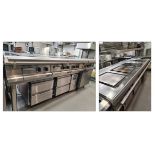 Capic island electric cook suite with Precision under broiler refrigerated counter - OFFSITE