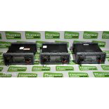 3x Amptech Research 620EX-V Voltmeters complete with power supply in carry bags