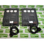 2x Zero 88 Alphapack 2 - 3 channel lighting dimmers with DMX