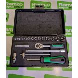Stahlwille 1/4 inch SD socket wrench set metric cased