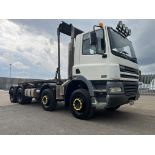 DAF CF 85.340 8x4 hook loader truck with Hyvalift hook loader - 2006 (BU06 DNN) - 267220km