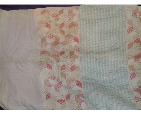 A pretty early 20th century bed cover, approx double in size, some age related wear.