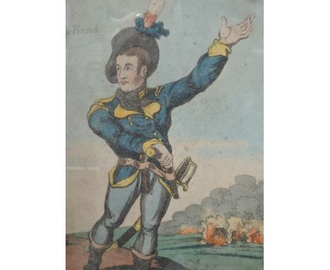 A pair of engravings and portrait of an Irish Chief and The Cossack, later coloured