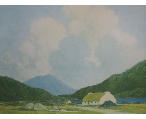 A Limited Artist Proof print after Paul Henry, The Blue Lake, Connemara, signed and attributed verso, 18in x 21inCondition Re