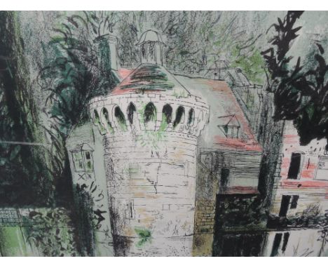A Limited Edition print after John Piper, medieval house, signed, 18in 22inCONDITION REPORTAppears in good condition, behind 