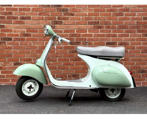 1958 Vespa Douglas 92L2 125cc classic motor scooter in Green, Registration 585 AH, MOT Expired April 2012, although it is now