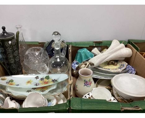 A Large Collection of Ceramics, to include Poole, Royal Worcester, Evesham, Dog, 'Totem' coffee pot, Doulton character jug, g