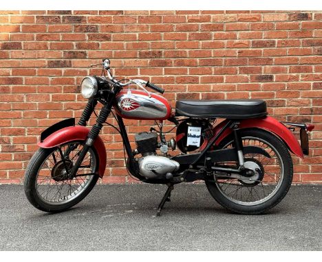 1961 BSA Bantam D7 Super 175cc classic motorcycle in red, registration CYD 754A, MOT expired September 2017, mileage showing 
