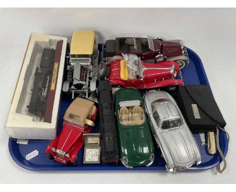 Franklin Mint Precision Model, 1948 MG TC, 1969 Jaguar E-Type, 1954 Mercedes-Benz 300 SL, The Mercedes 500K Special Roadster,