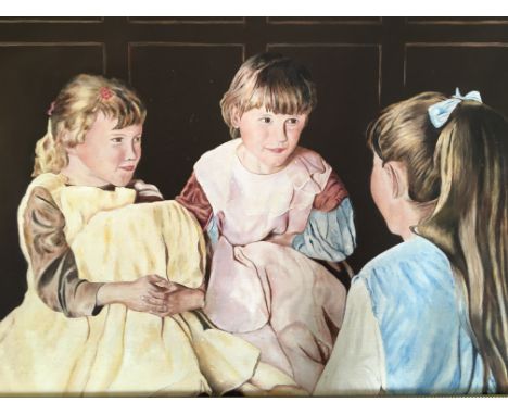 J. P. BROWN. Seven oil paintings, titled ‘Secrets’, after Sir John Millais ‘Red Riding Hood’, ‘My First Sermon’ and ‘My Secon