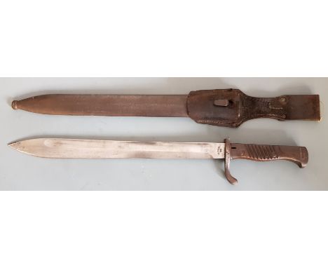 A German M98 bayonet and scabbard, makers nane V.C.Schilling.