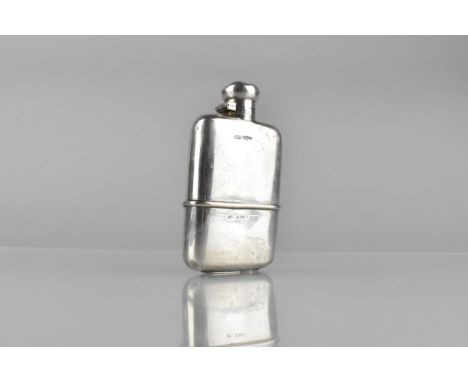 An Edwardian Silver Hip Flask by Marples &amp; Beasley, Chester Hallmark 1906, 152g, 12cm High, With Dent to Lid. 