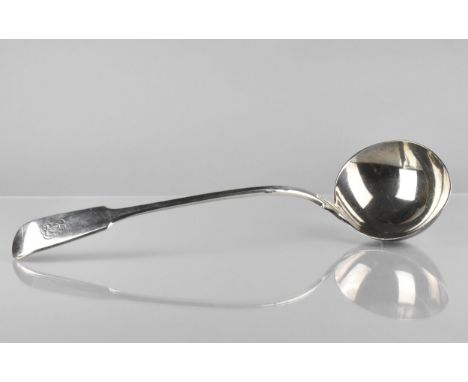 A Large Victorian Silver Ladle, London 1841, 33cms Long, 269gms 