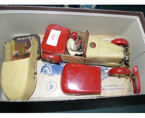 A 1930's Meccano ''car construction kit'' with original leaflet