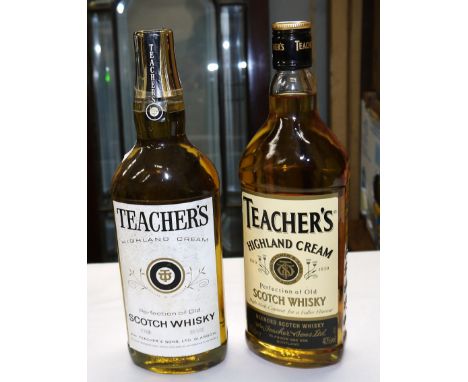 Two bottles of Teachers Scotch Whisky, 1 x 26?floz and 1 x 70cl