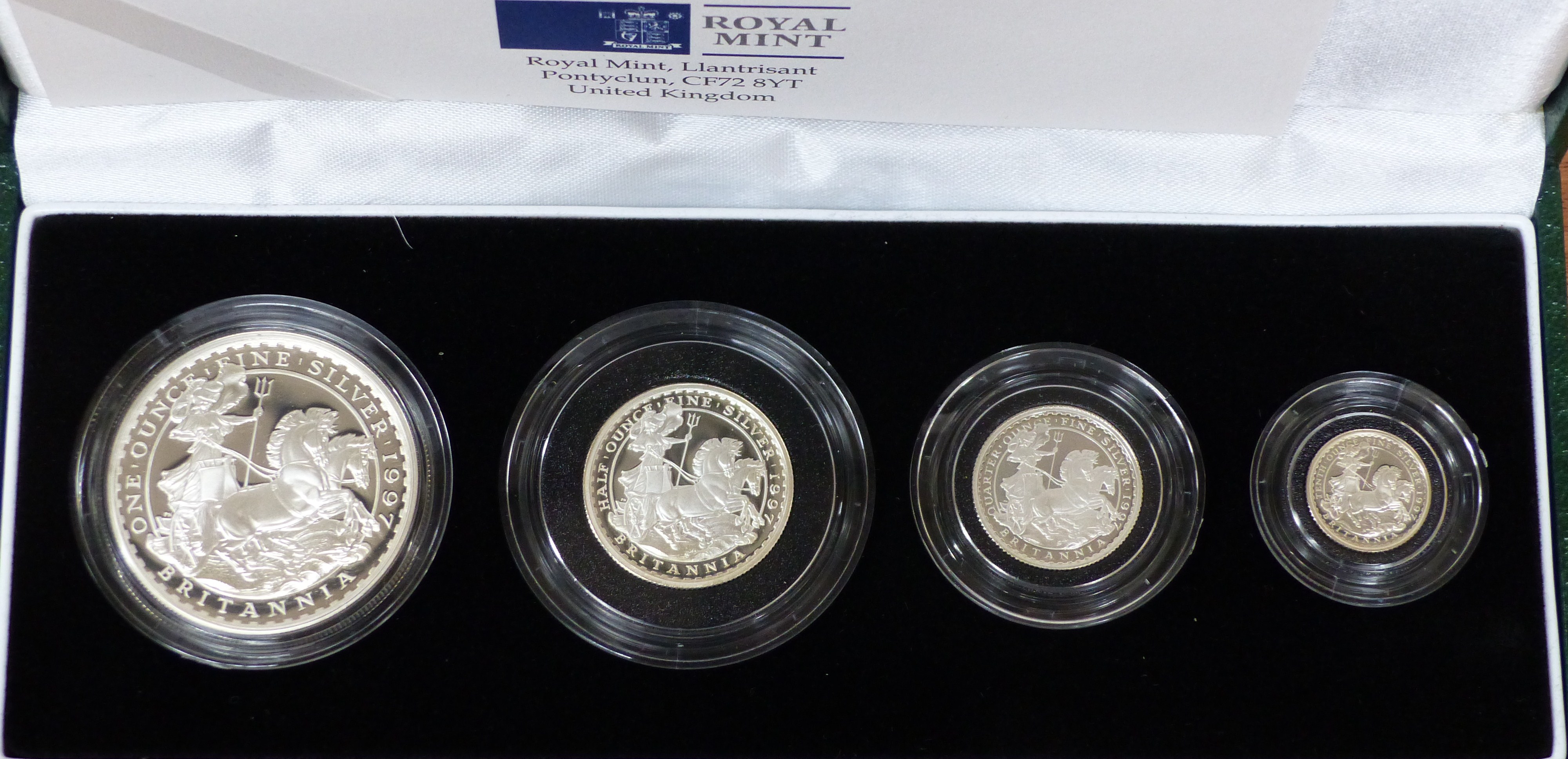 GB 1997 Britannia silver proof collection in presentation case