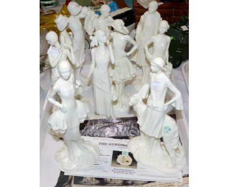 A set of 12 Royal Worcester figures:  "The Roaring Twenties"