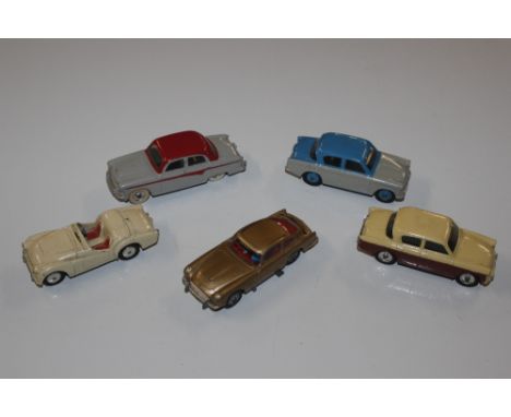 Five Dinky and Corgi toys including a James Bond Aston Martin DB5