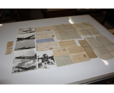 A Victorian cheque with stamp, other Victorian and later ephemera and a collection of black and white images of WW2 aircraft