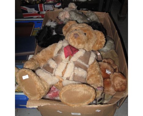 Large box of assorted soft toys/teddy bears to include: Chiltern; Hermann; Merrythought; Charlie Bears etc. (B.P. 24% incl. V