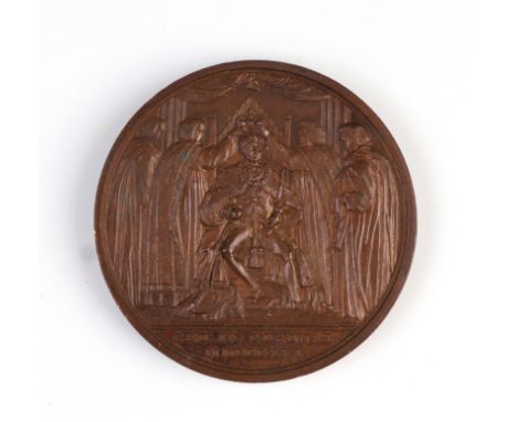 A George IV bronze Coronation medal.