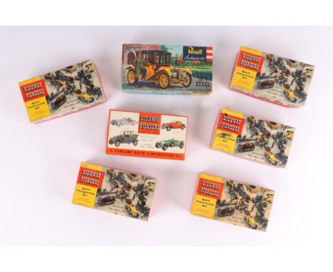 Six Highway Pioneers authentic scale model construction kits to include a 1915 Fiat Tourer; a 1923 Morris Cowley; a 1907 Lanc