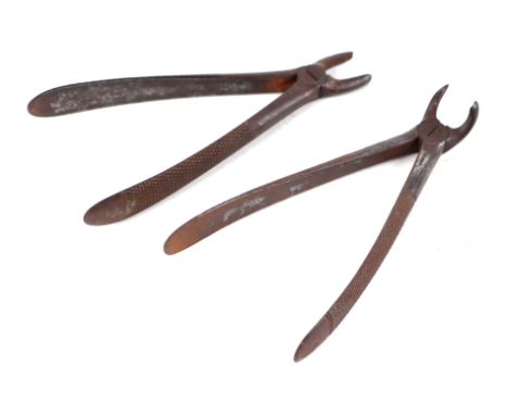 Two Victorian dentist tools, both stamped with makers names, (2)