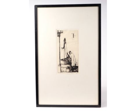 Edgar L Patterson (1872-1950), 'An Eastern Well', drypoint etching limited edition, 89/100, signed in pencil to the margin. 