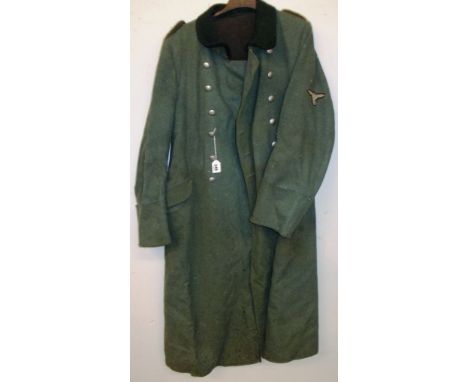 German army greatcoat with L A H epaulettes, some moth
