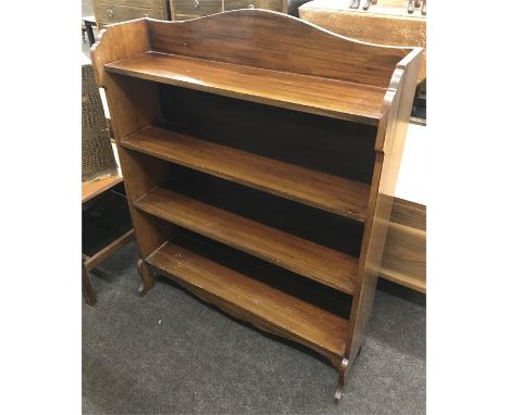 Mahogany 3 shelf bookcase, Width 30 Inches, Depth 9 Inches, Height: 37 Inches