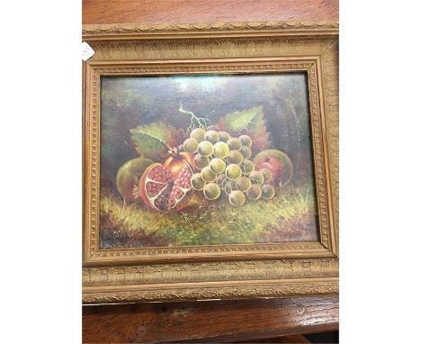 Guilt framed signed oil on panel dated 1896 signature hard to decipher but may be "Cairns"