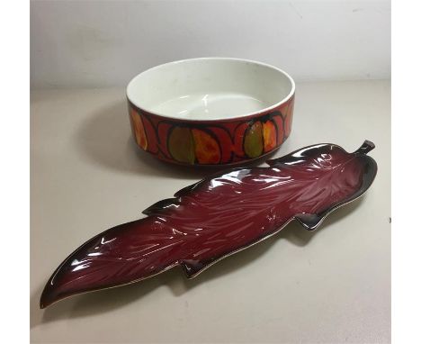 Poole Fruit Bowl & Carlton ware rouge royal dish 