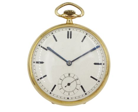 Early 20th century 9ct gold lever slim pocket watch, case makers mark MA, London 1933, in fitted Mappin &amp; Webb, London ca