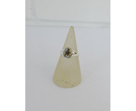 Silver Masonic ring, UK ring size N