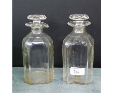 A pair of spirit decanter and stoppers, (2) 