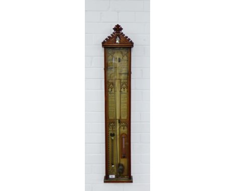 An Admiral Fitzroy oak cased barometer, 108 x 20cm