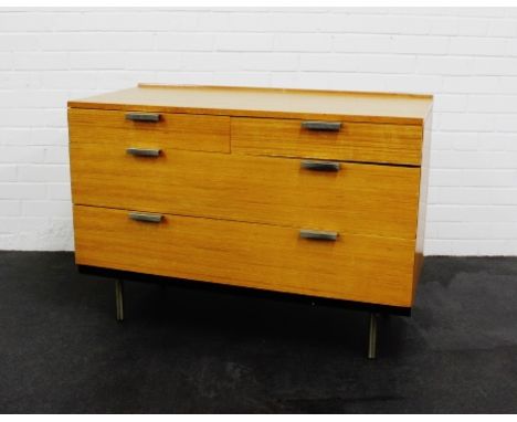 A Stag light oak chest with two short and two long drawers, 74 x 102cm