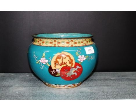 A Cloisonne planter, 17cm high
