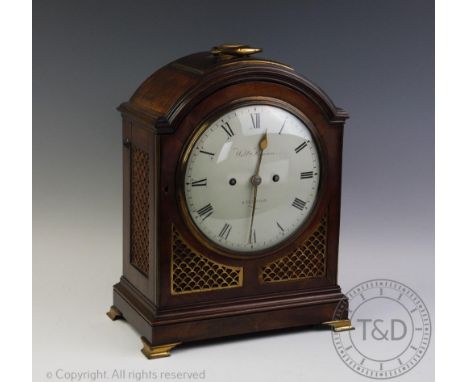 A Regency brass mounted mahogany fusee bracket clock by William Hanson believed to have originally belonged to the Duke of Gl