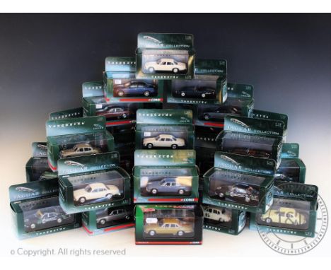Twenty seven boxed Vanguards and Corgi Vanguard 1:43 scale diecast models of various types of Jaguar (27)