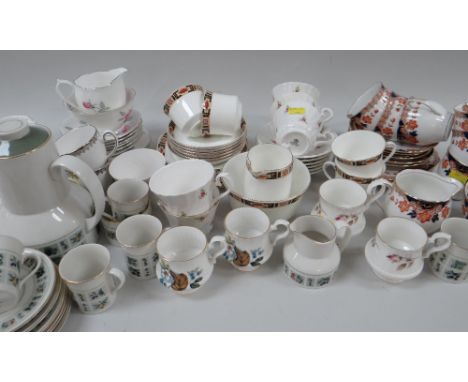 ASSORTED CHINA TEAWARES including Doulton 'Tapestry' pattern coffee pot &amp; cups
