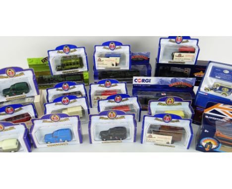 ASSORTED MINT &amp; BOXED VEHICLES, Oxford diecast vintage vans, Corgi Rail Legends locomotives, flying Scotsman Nunney Castl