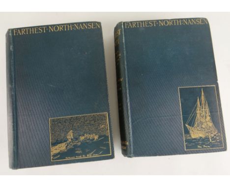 NANSEN (FRIDTJOF) Farthest North, 8VO (2 volumes), original green cloth gilt, illustrated with full page plates and charts to