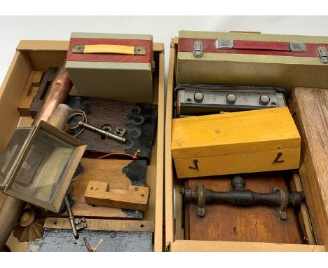 A group of assorted collectables, to include a cased rolling rule, a cased brass and leather bound J P Cutts Sutton &amp; Son