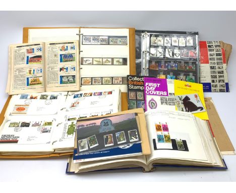 Great British mostly mint pre and post decimalisation stamps and various first day covers many with special postmarks, in fou